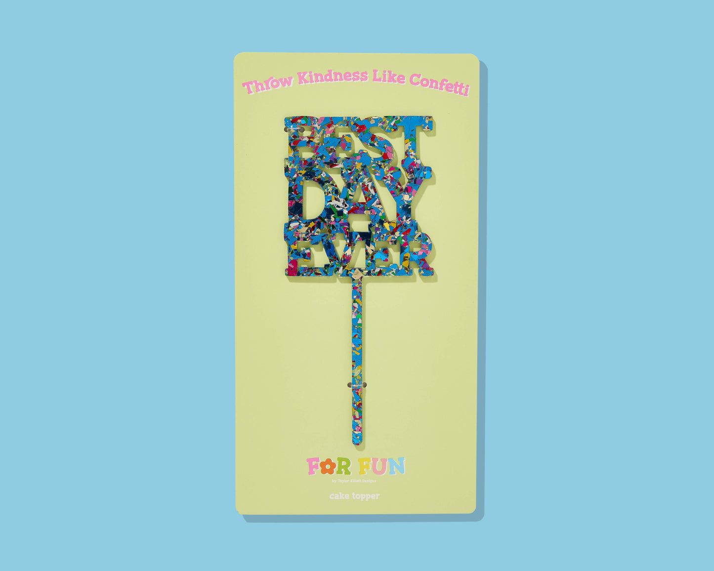 Glitter Cake Topper - "Best Day Ever"