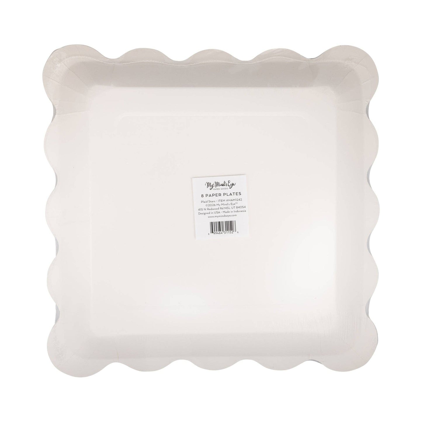 HAM1242 - Plaid Stars Paper Plate - 11"