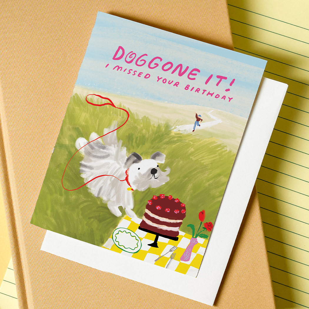 Doggone Birthday – Cute and Funny Belated Birthday Card