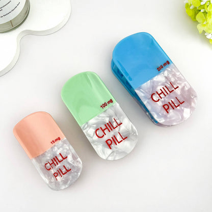 Sweet Dream Sleep Pill Acetate Hair Claw Clip: Light Green