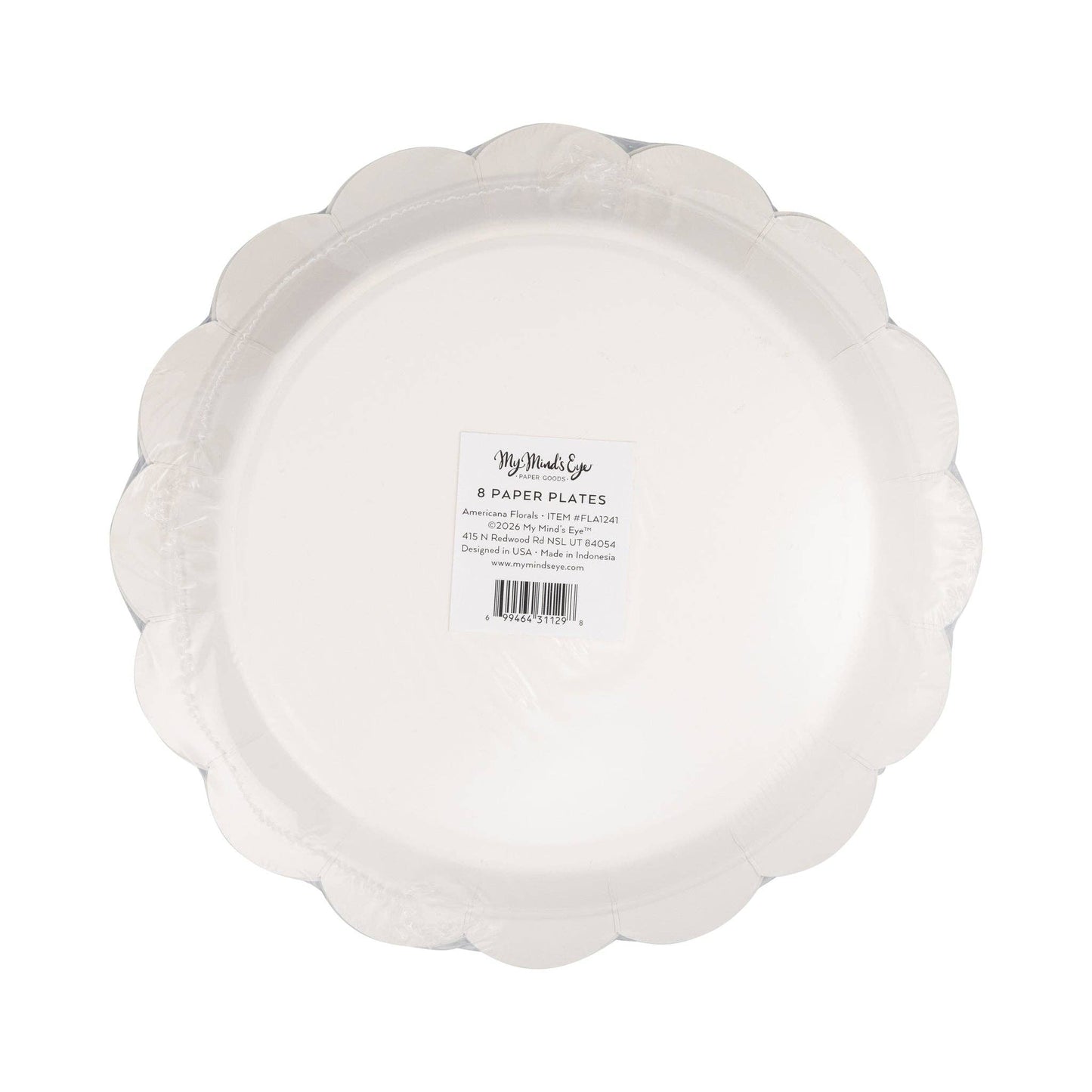 FLA1241 - Floral Paper Plate Set - 9"