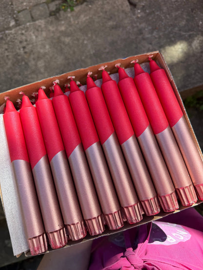 Christmas Candles, Red / Copper