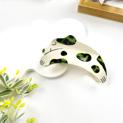 Simple Diamond Spotted Puppy Animal Hair Claw Clip: Colorful