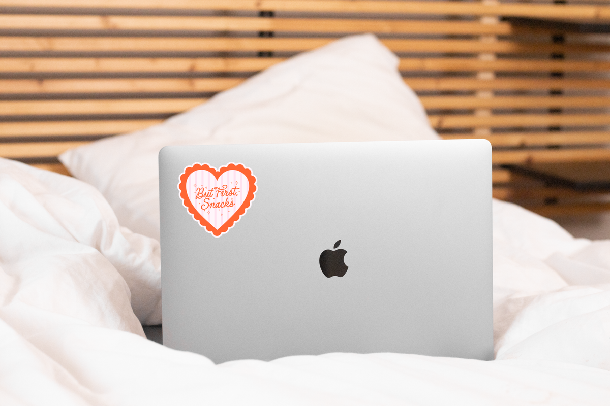 But First, Snacks Sticker - shop, coquette, women, cute