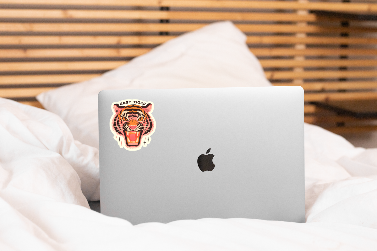 Easy Tiger Sticker - strong women, girls power, feminist