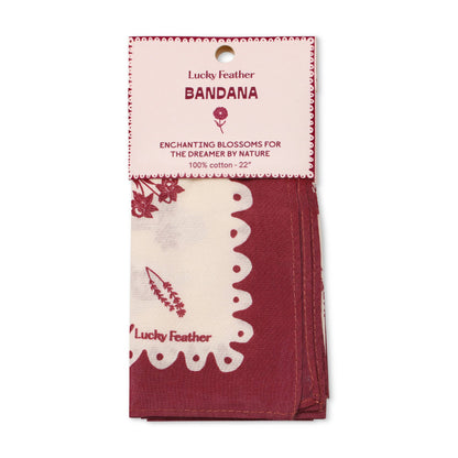 Happiness Bandanas - Deep Purple/Ivory Floral - Dream