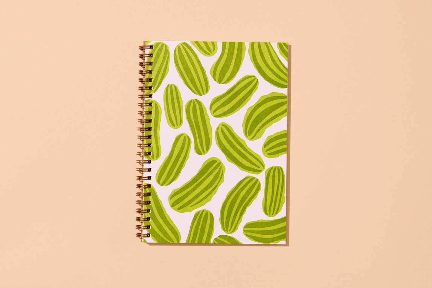 Letterpress A5 Spiral Notebook—Pickles (Trendy, Summer)