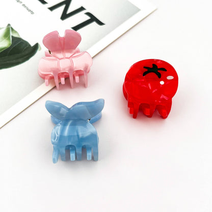 Mini Pepper Strawberry Tomato Claw Clip Summer Fruit: Red