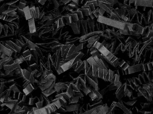 Crinkle Cut Paper Shred Small Packs: 1 Pack / 8 oz Bag / White & Iridescent
