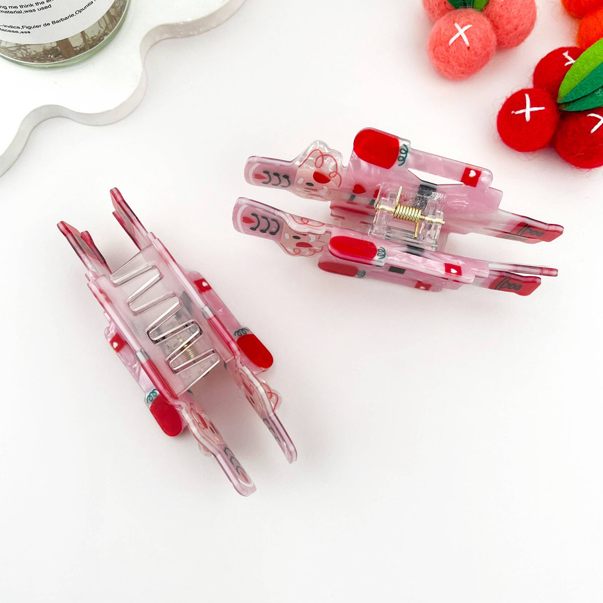 Sweet Pink Nutcracker King Hair Claw Clip: Pink