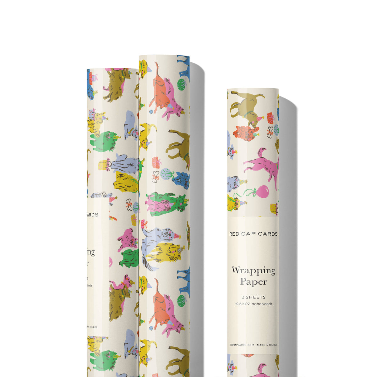 Puppy Party wrapping paper: Single