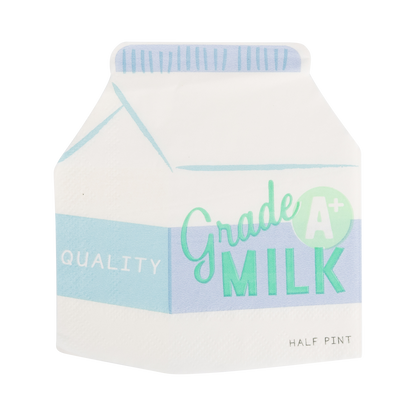 Milk Carton Cocktail Napkin Set