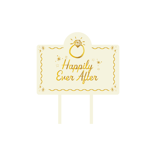 Acrylic Cake Topper - "Happily Ever After"