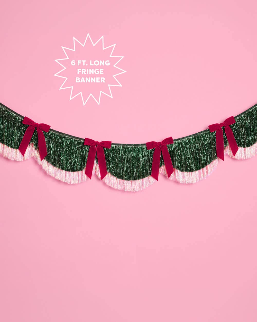 Xo, Fetti x ban.do Christmas Fringe Bow Banner | holiday