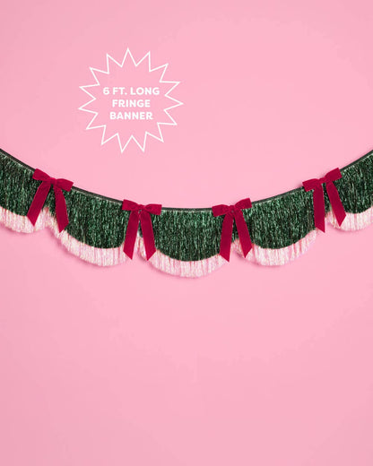 Xo, Fetti x ban.do Christmas Fringe Bow Banner | holiday