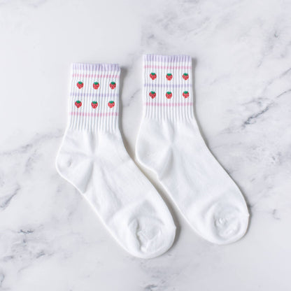 Juicy Fruit Casual Socks: Cherry