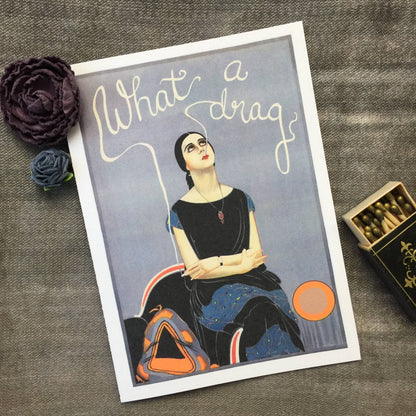 What A Drag - Vintage Style Get Well Card