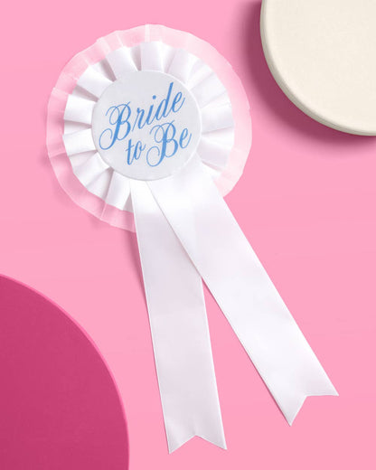 Xo, Fetti Bride Prize Ribbon | white, blue, bridal, glam