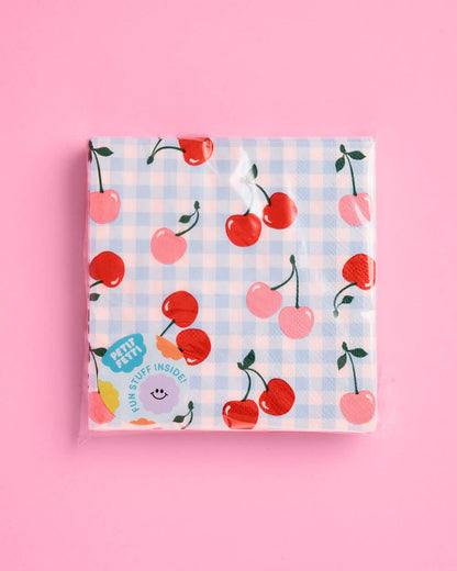 Cherry Napkins | red cherry party coquette summer girly