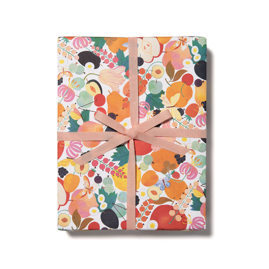 Fruits and Florals wrapping paper: Flat sheets
