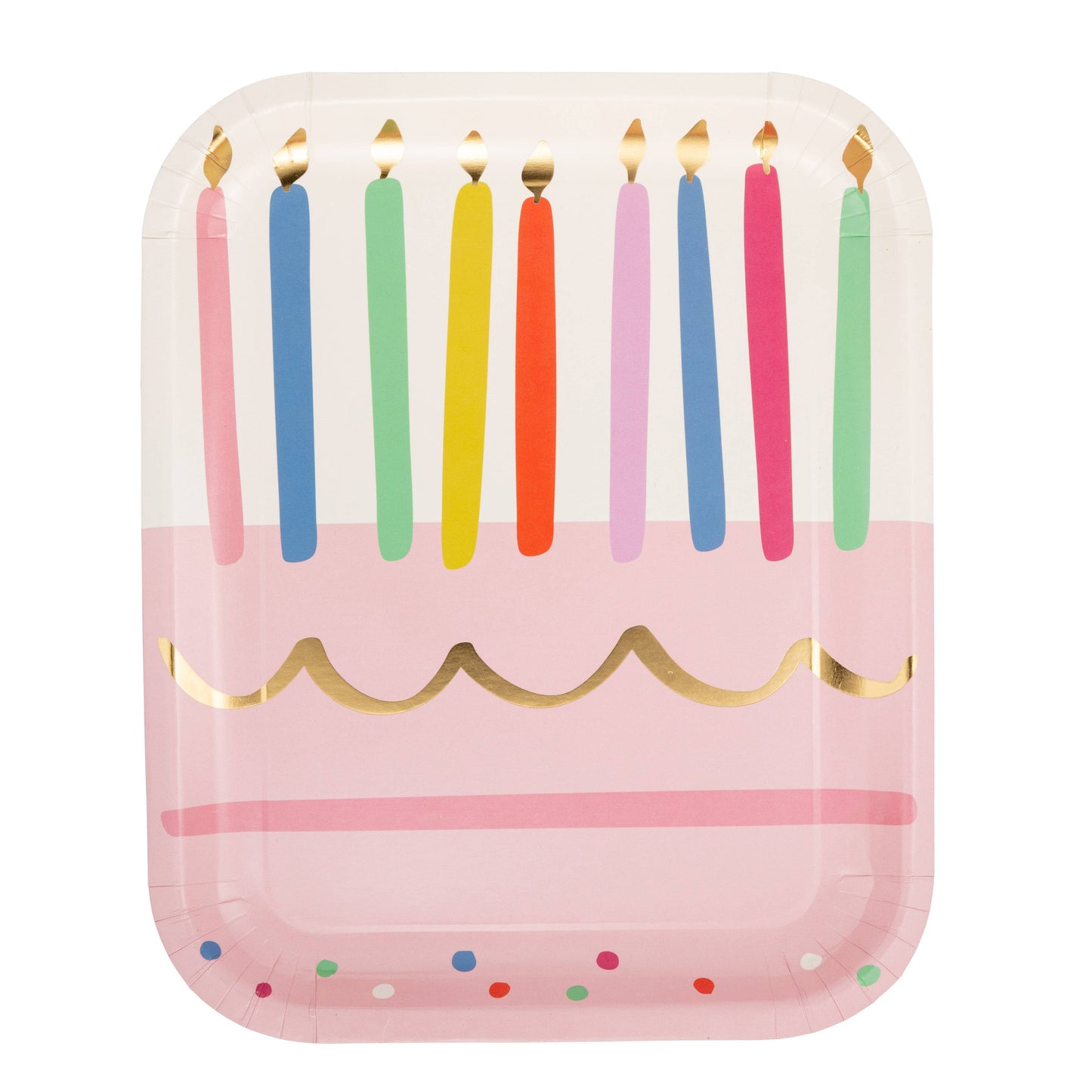 Cake & Candles Shaped Paper Plate