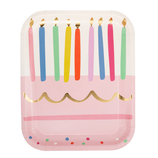 Cake & Candles Shaped Paper Plate