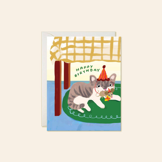 Cat Mouse Cheese – Cute and Funny Cat Birthday Card