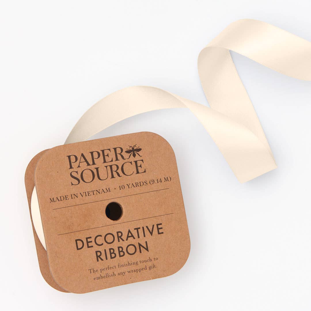 Satin Ribbon 1" Width - Cream