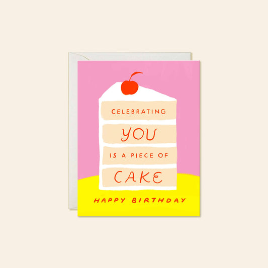 Piece of Cake – Food Pun Birthday Card