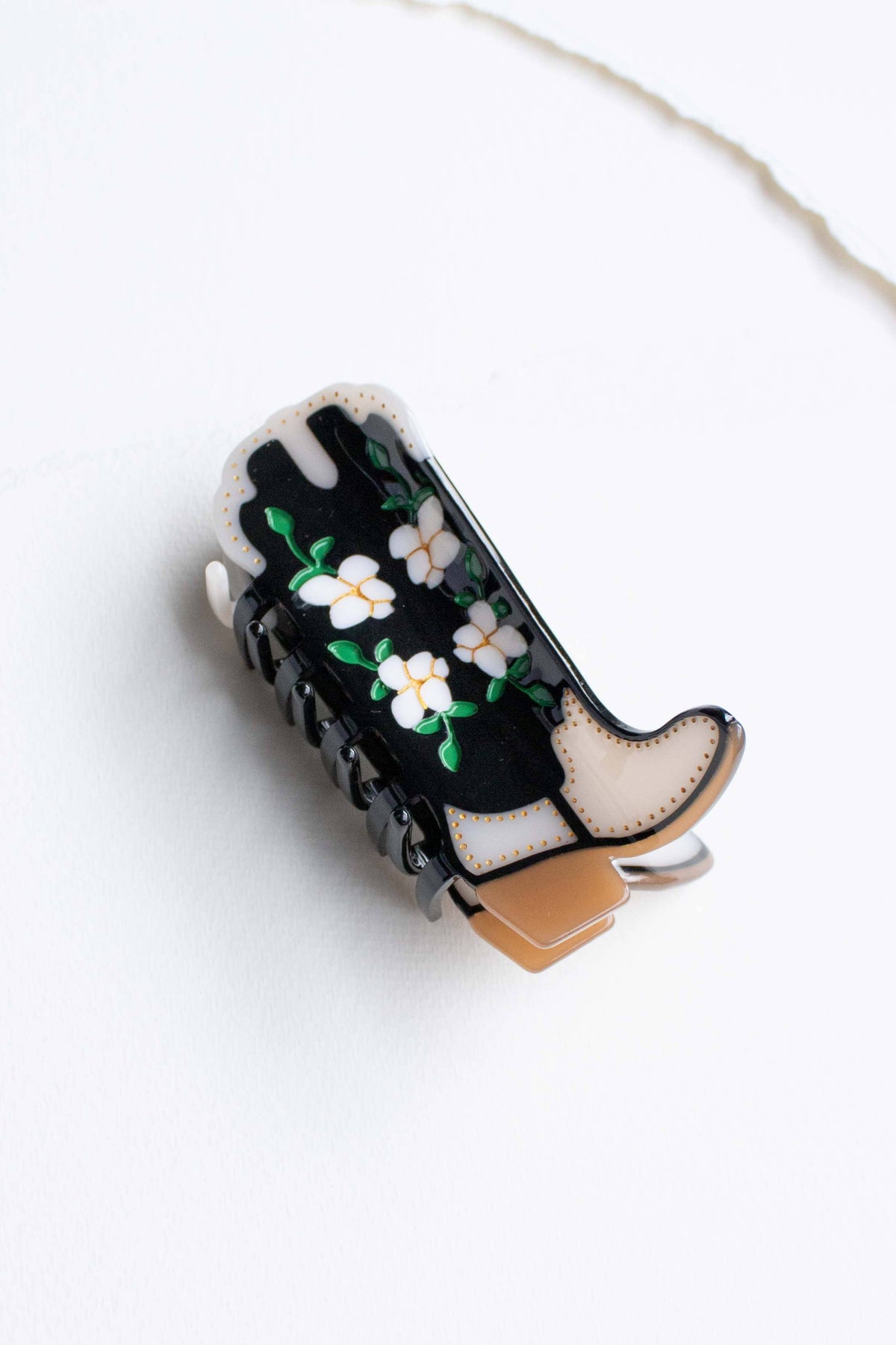 Magnolia Blossoms Western Boots Claw Clip: Lavender