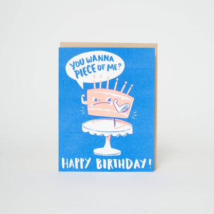 Yolked Birthday Cake Greeting Card by Hello!Lucky
