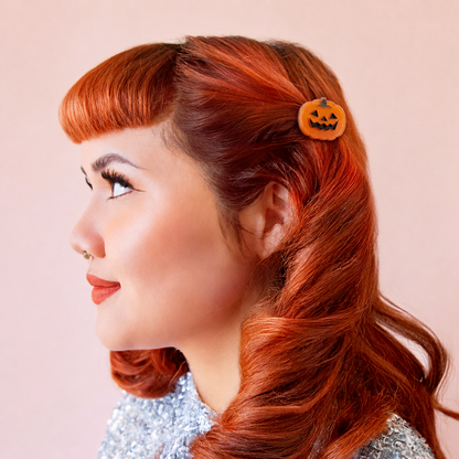 Hey Pumpkin! Mini Pumpkin Hair Clip | Halloween