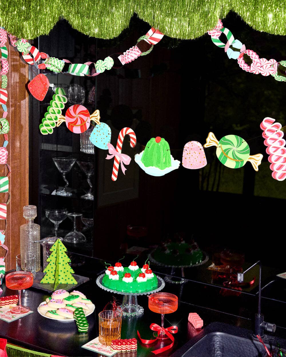 Xo, Fetti x ban.do Candy Banner | holiday garland, christmas