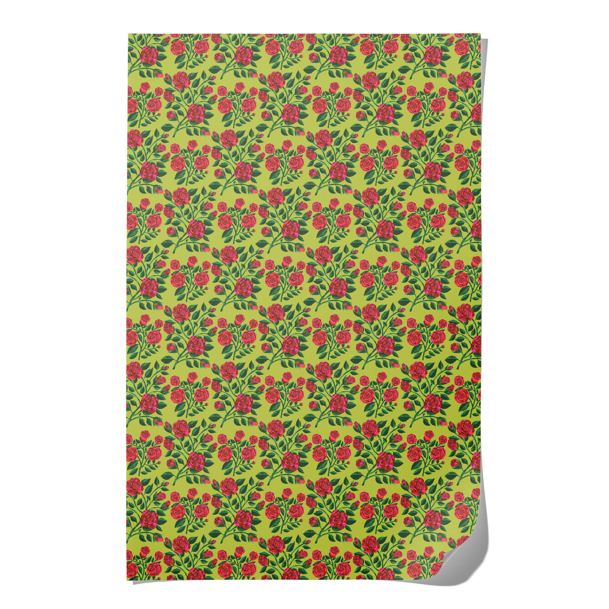 Grateful Roses wrapping paper: Flat sheets