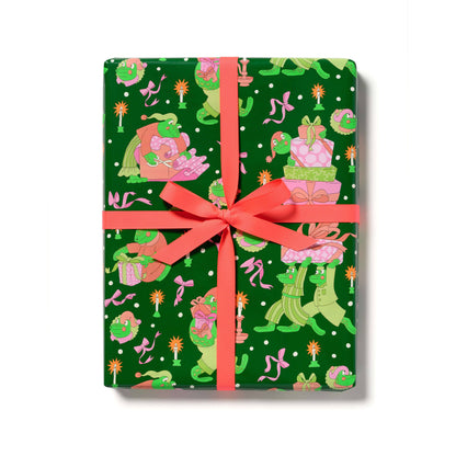Frog Christmas 10 ft wrap roll: 10 ft Roll
