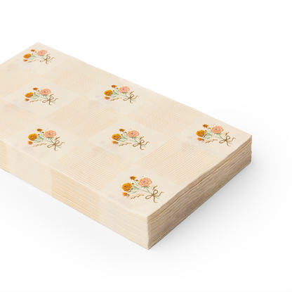 Cozy Fall Floral Guest Towels, 3-Ply (Set of 20)
