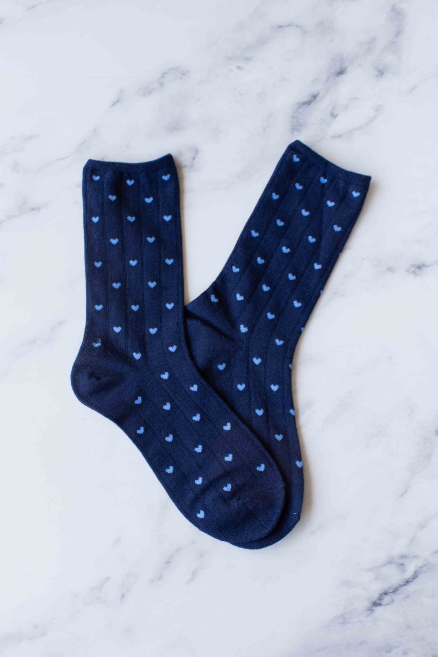 Women's Heart Crew Socks: Sage
