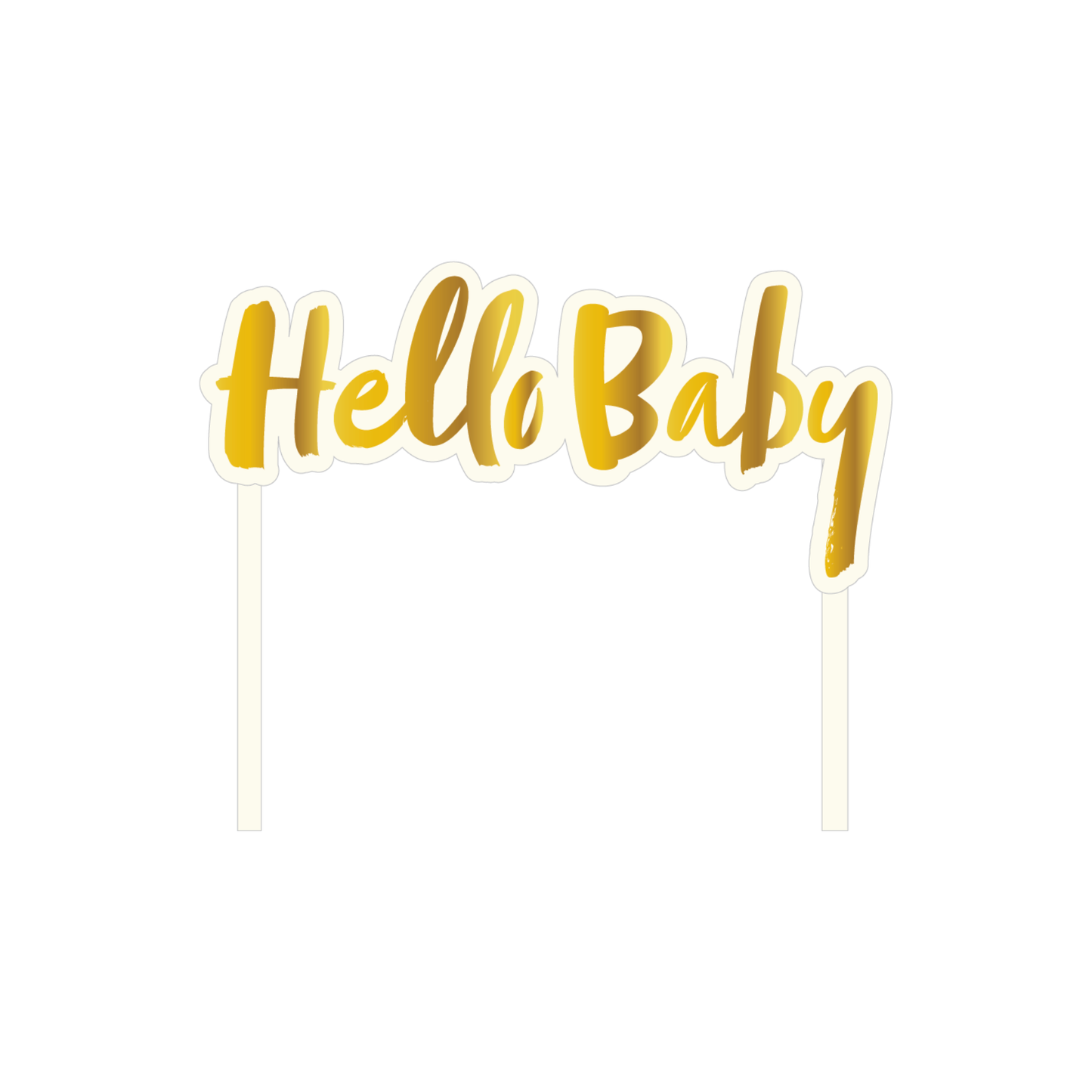 Acrylic Cake Topper - "Hello Baby"