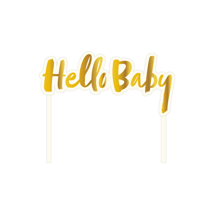 Acrylic Cake Topper - "Hello Baby"