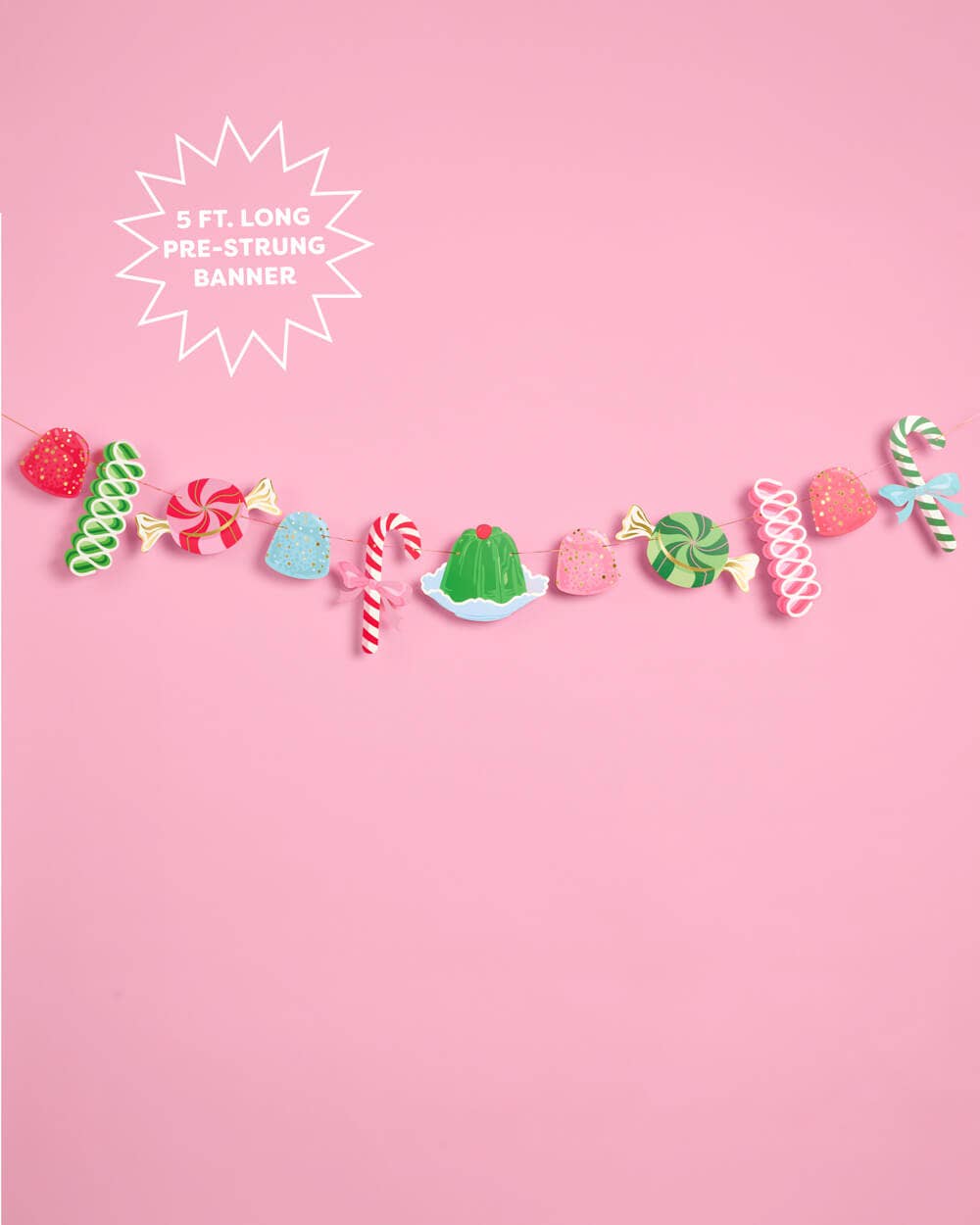 Xo, Fetti x ban.do Candy Banner | holiday garland, christmas