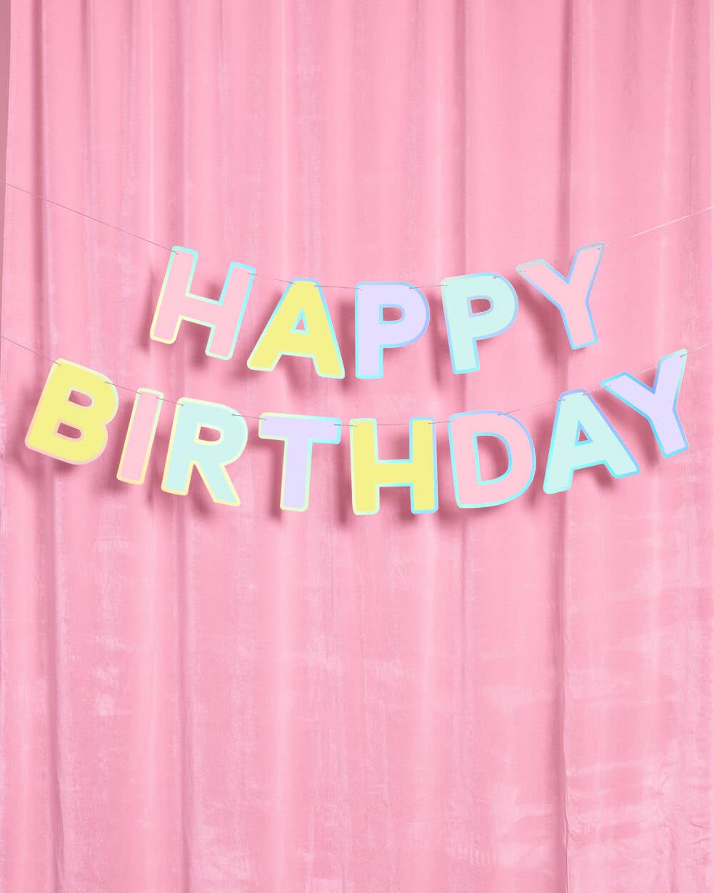 Happy Birthday Banner | pastel, iridescent, party