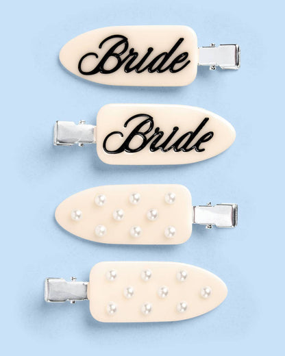 Bride Beauty Clips | bridal, hair, pearl, ivory