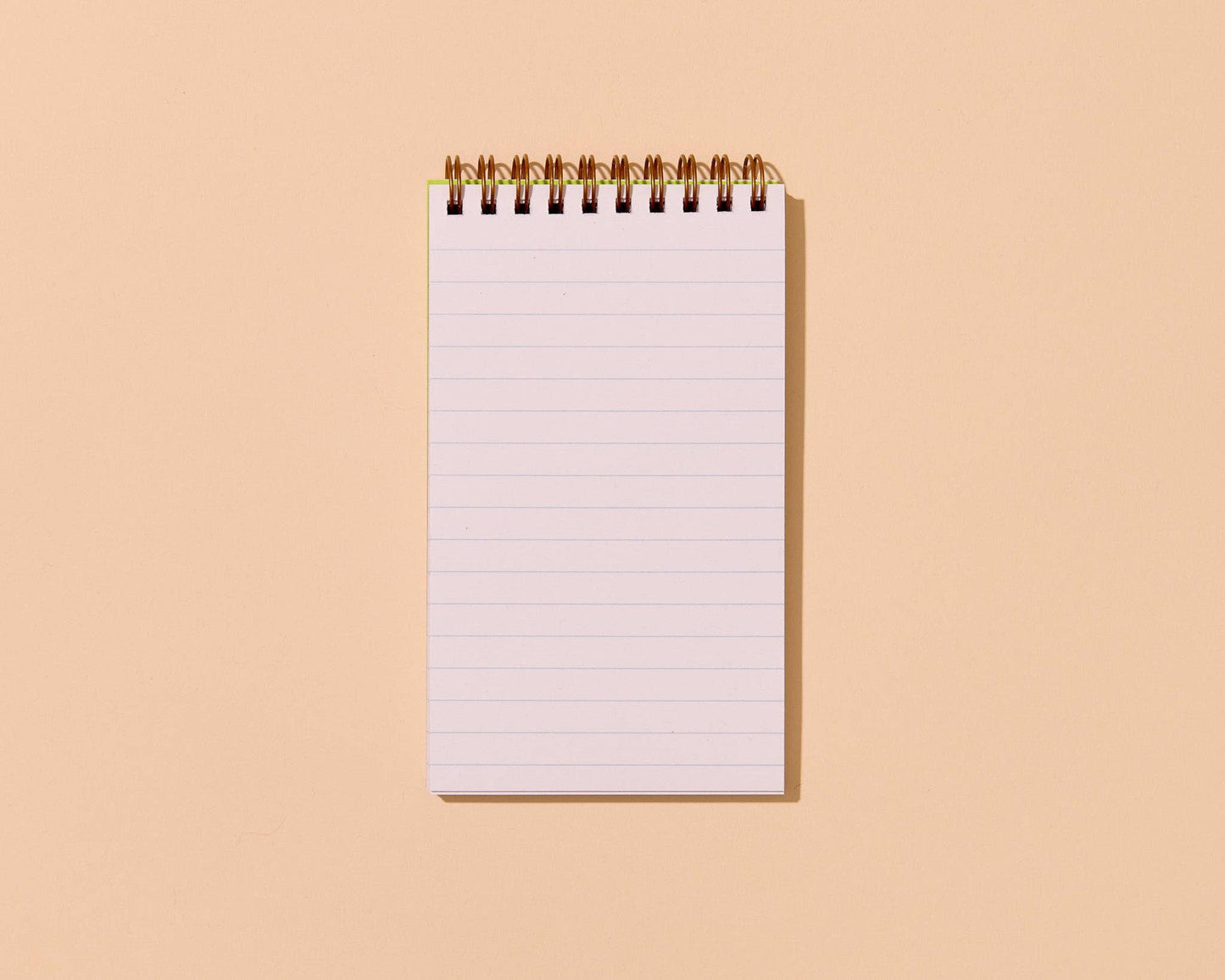 Letterpress Small Spiral Notebook—Blue/Green Stripe (Notes)