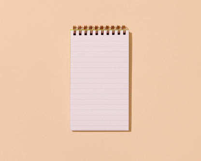 Letterpress Small Spiral Notebook—Blue/Green Stripe (Notes)