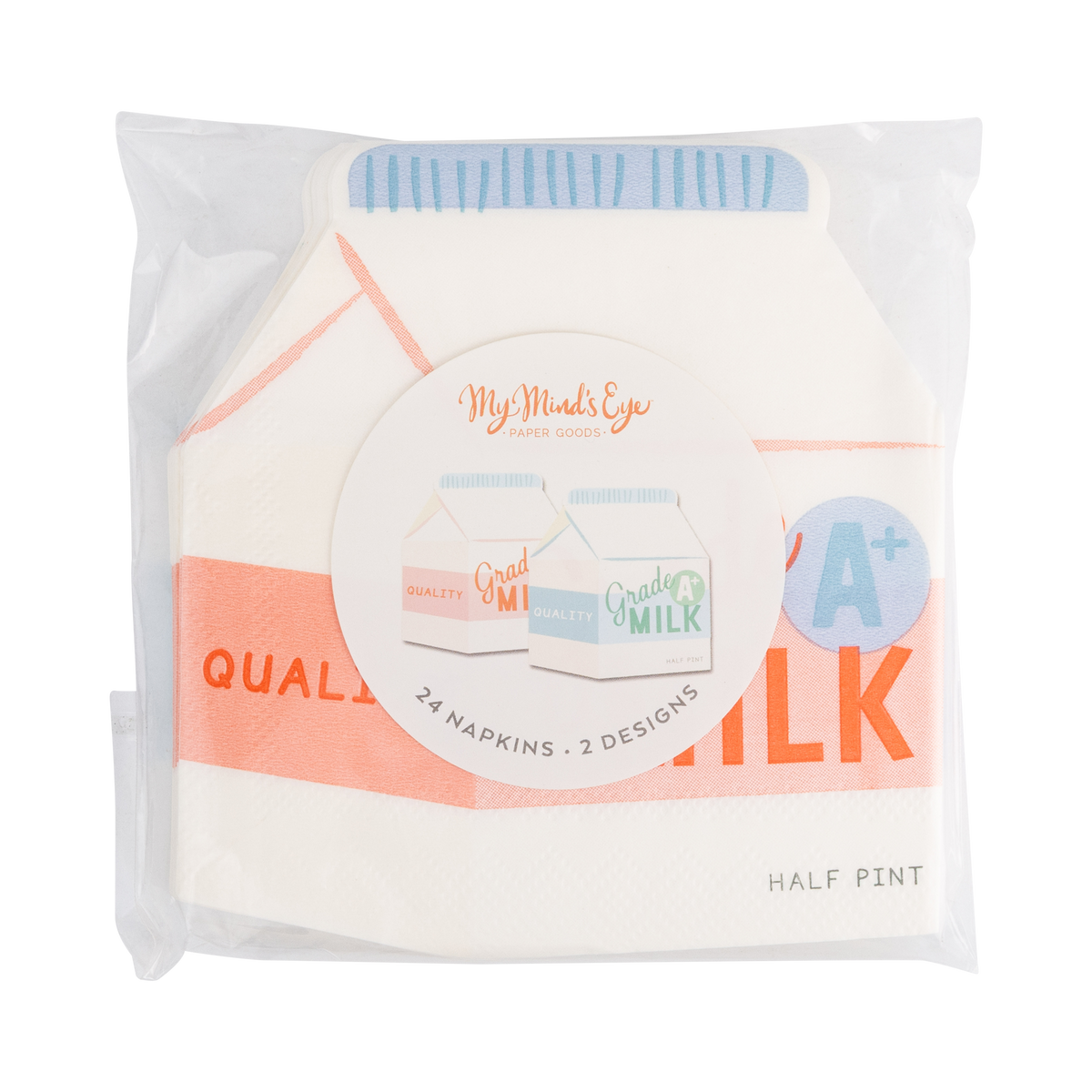 Milk Carton Cocktail Napkin Set