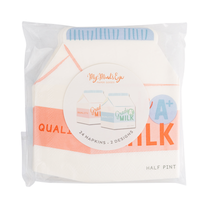 Milk Carton Cocktail Napkin Set