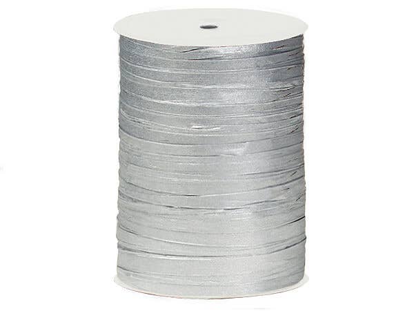 Paper Raffia Ribbon: Metallic Silver / 1 Pack / 100 yards