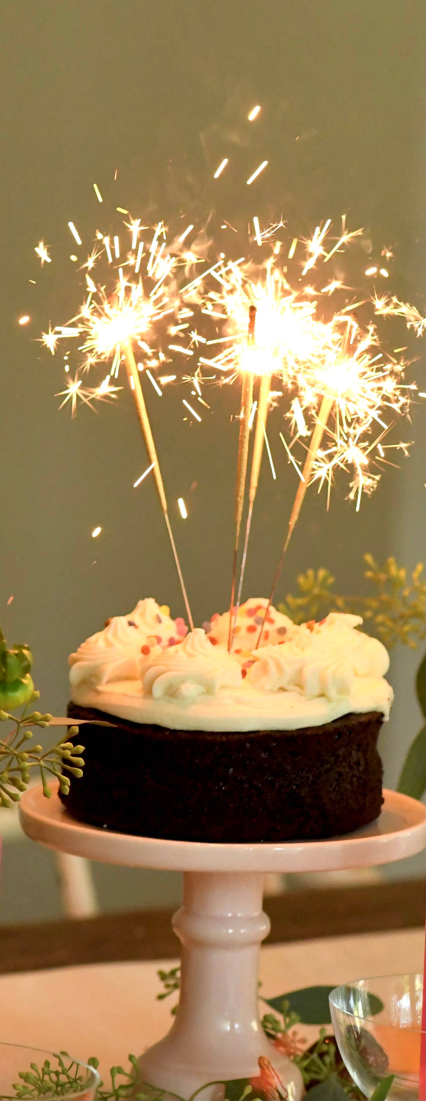 6.75" Wish Sparkler Candle - Gold