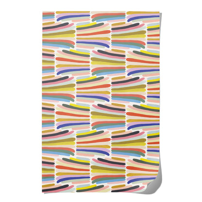 Rainbow Stripes wrapping paper: Flat sheets