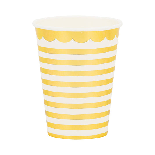 Gold Stripes Party Cups